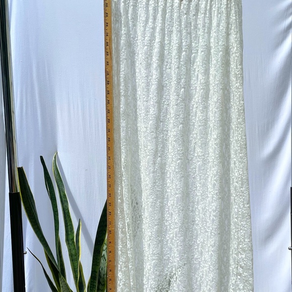 Sheer Floral Cream Lace Maxi Skirt - Picture 1 of 5